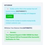 LipaEarn – Ksh 100,OOO Withdrawal From LipaEarn