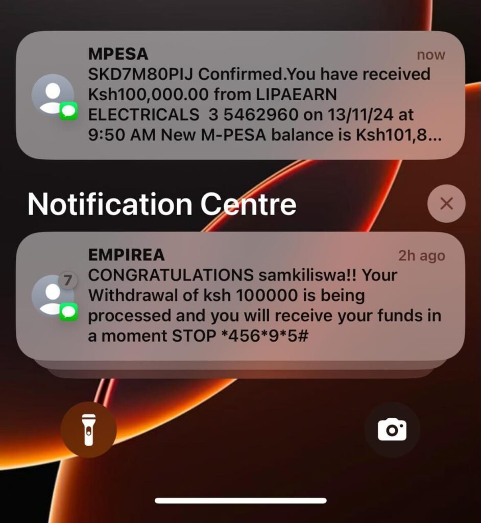 LipaEarn – Ksh 100,OOO Withdrawal From LipaEarn